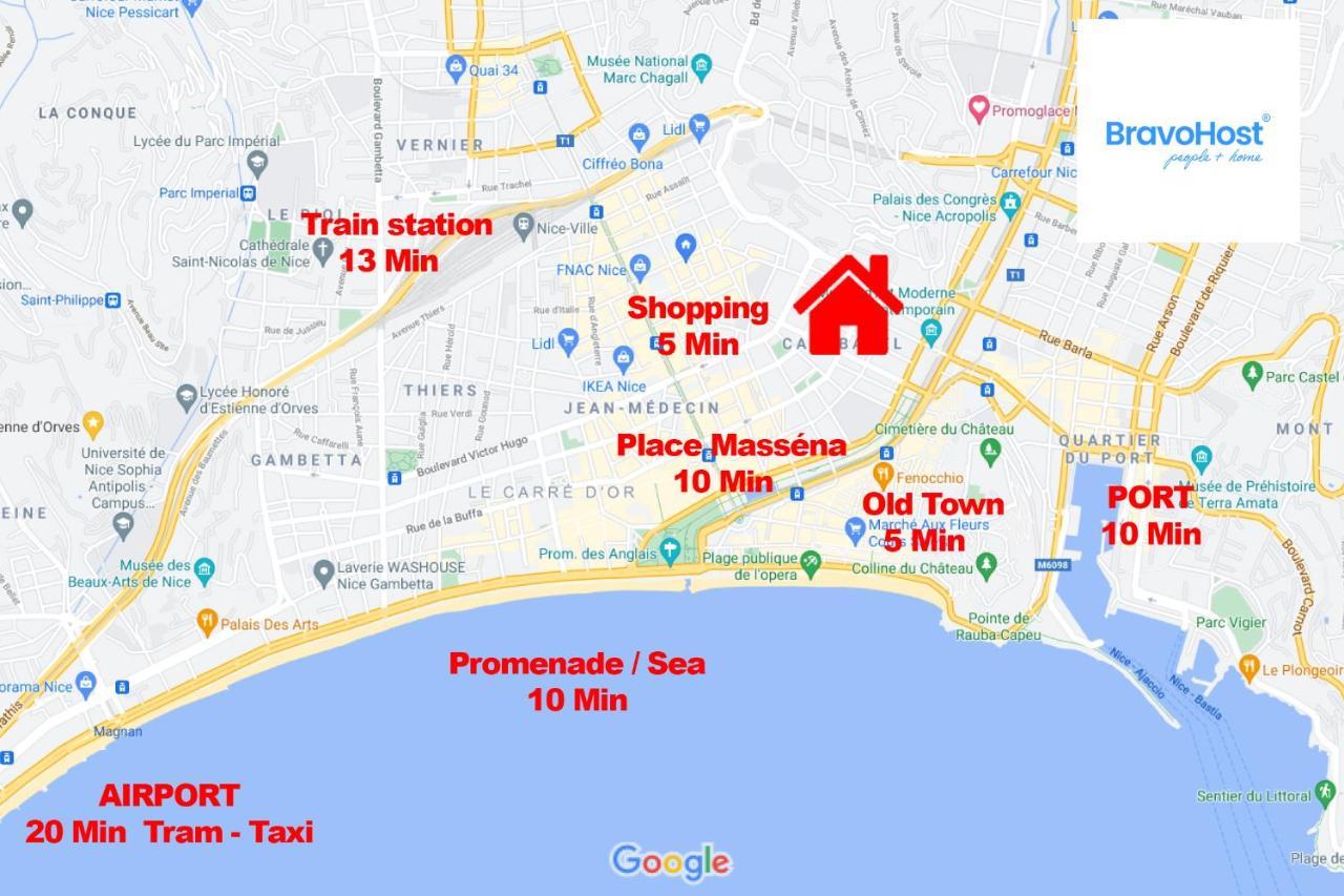 Апартаменти Gioffredo 4 Pers Centrale Wifi Ніцца Екстер'єр фото